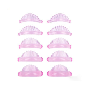 self adhesive shell shaped silicone lash perming pads